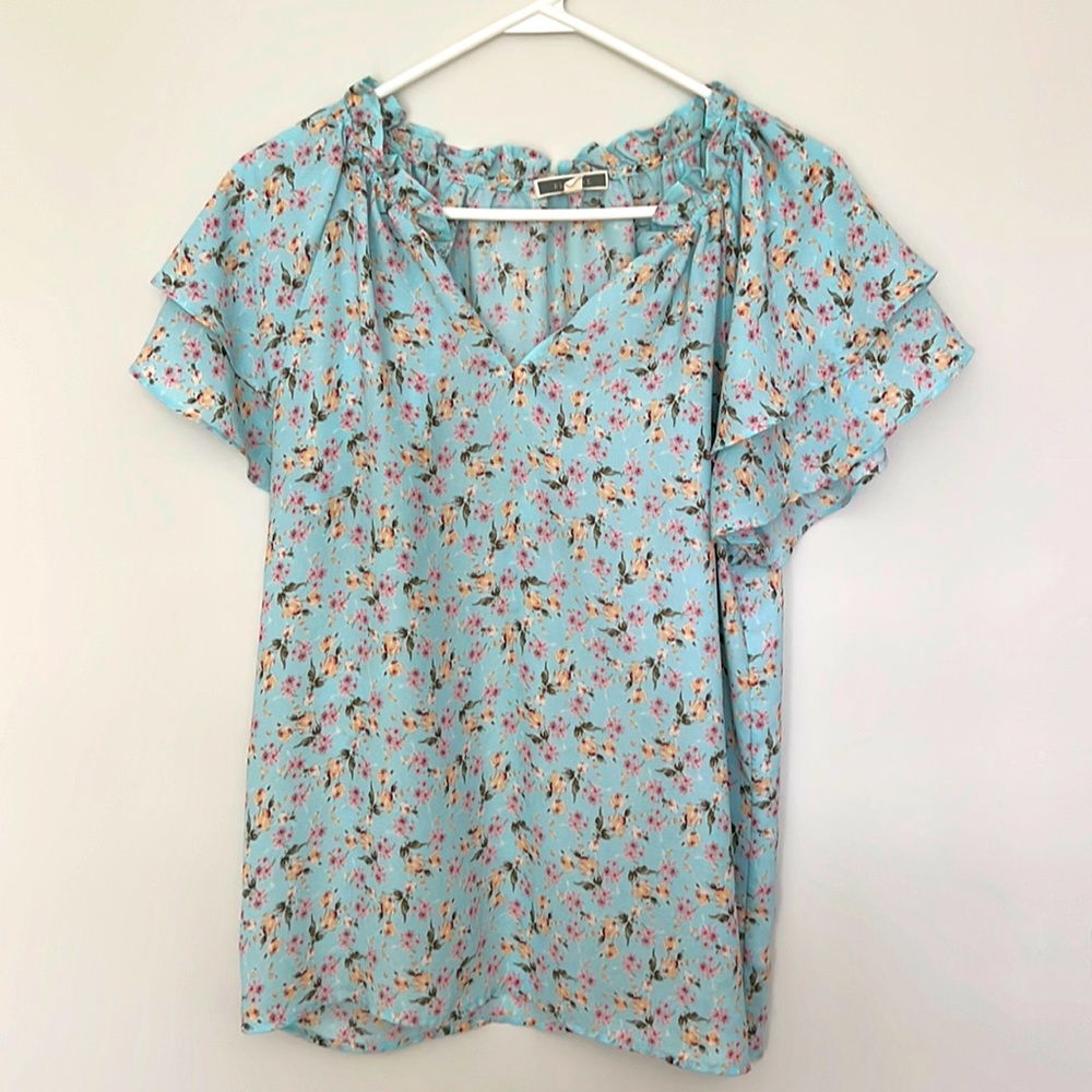 Blue Pleione Blouse